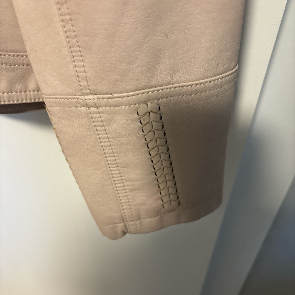 Source Unknown Light Pink Leather Jacket - image 5